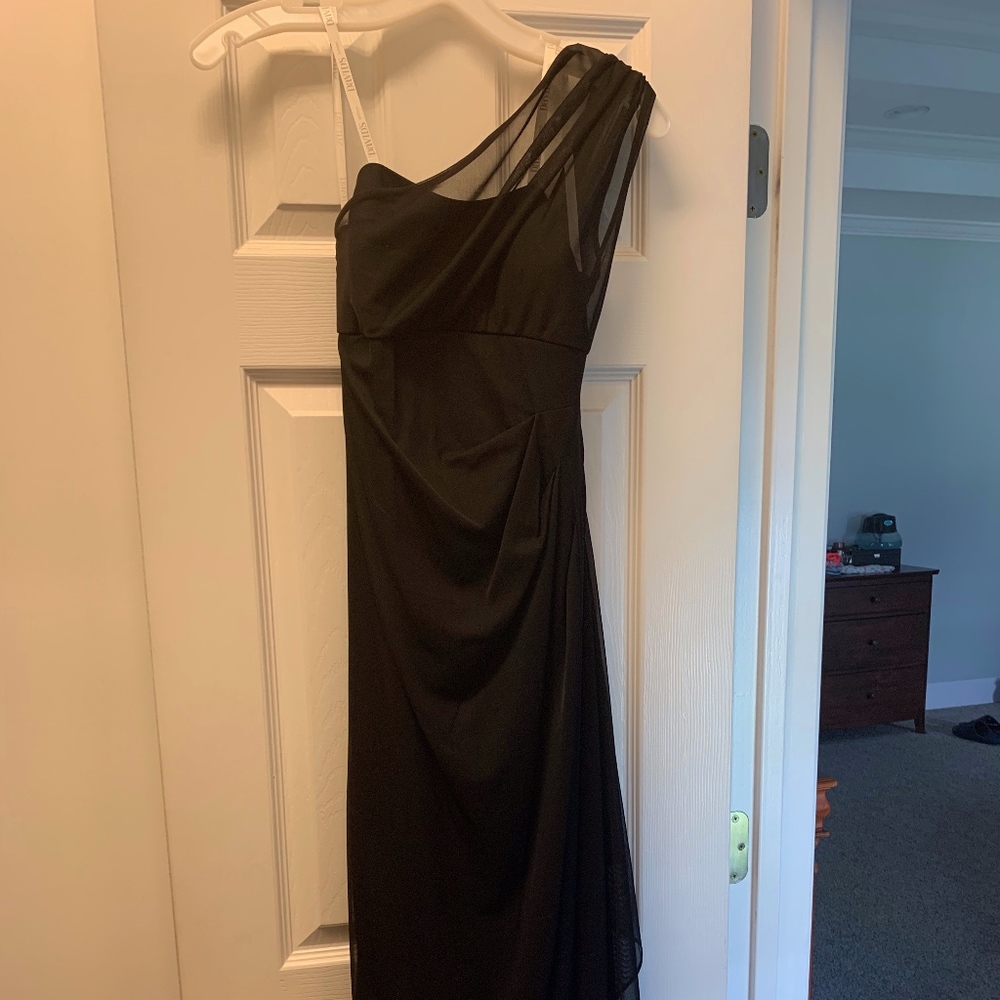 Black long wedding dress
